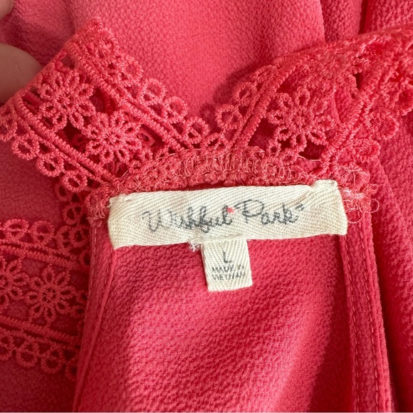 Wishful Park Salmon Color Strappy Lace Racer Back Top - Picture 5 of 7